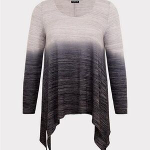 TORRID | Super Soft Plush V-Neck Sharkbite Hem Tunic Top | Size 1